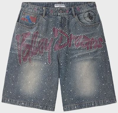 VALE BLUE ICED OUT JORTS