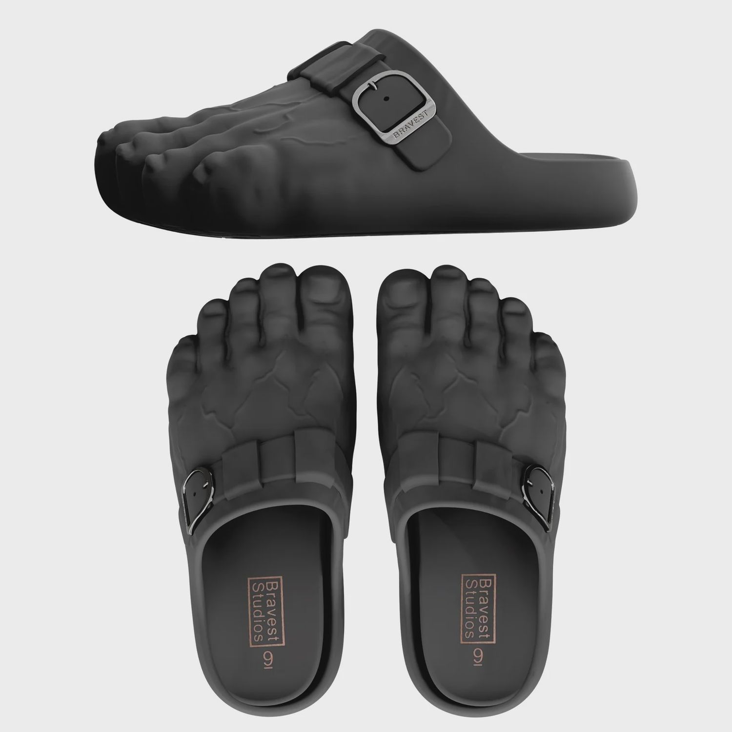 BRAVEST STUDIOS BLACK FOOT CLOGS