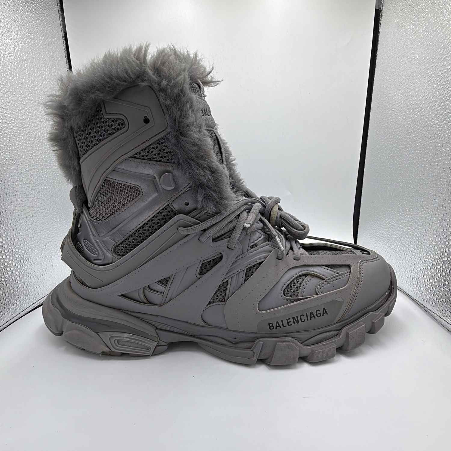 BALENCIAGA TRACK HIKE FAUX FUR-LINED