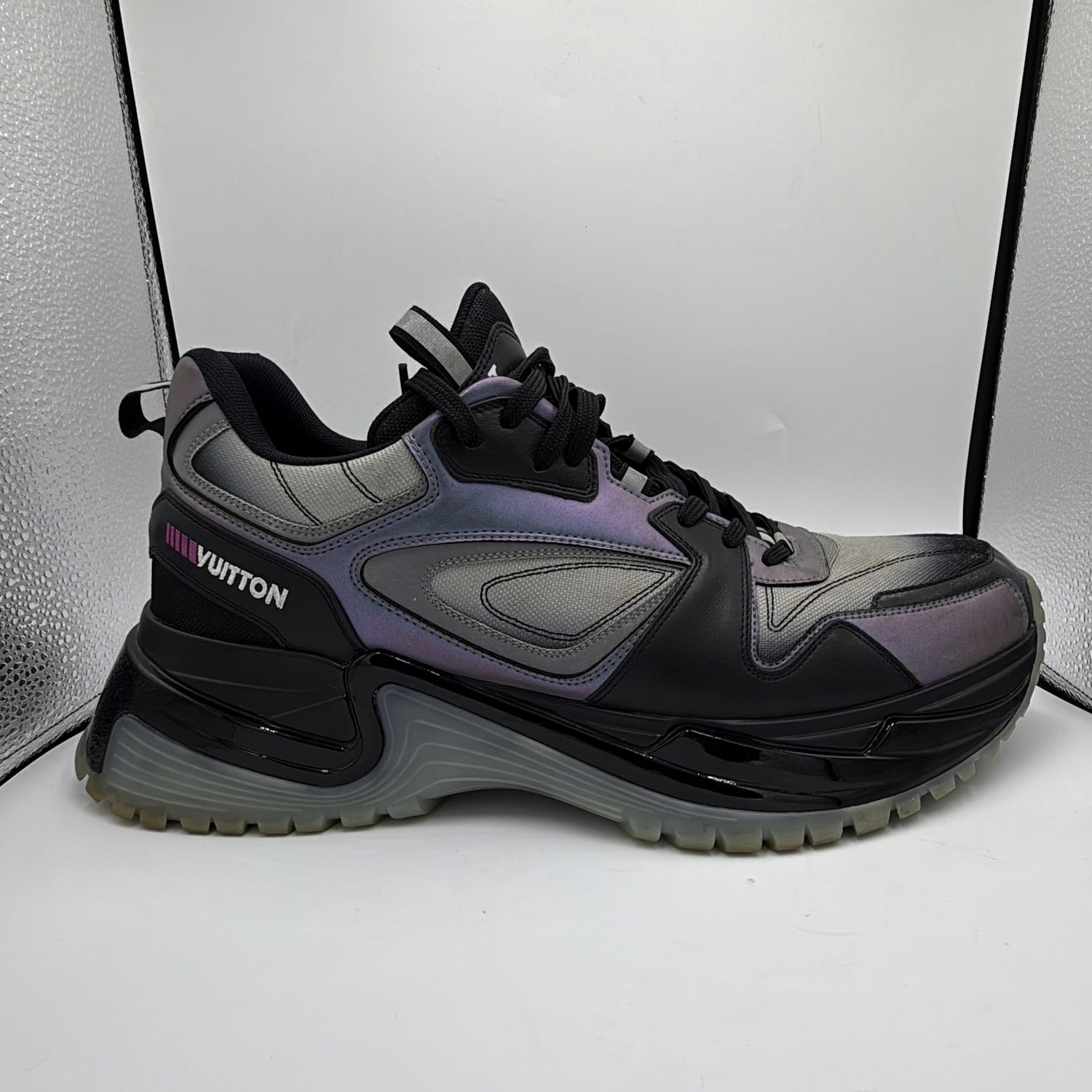 Louis Vuitton Black &amp; Purple Run Away Pulse Trainer SZ 12 N.B.