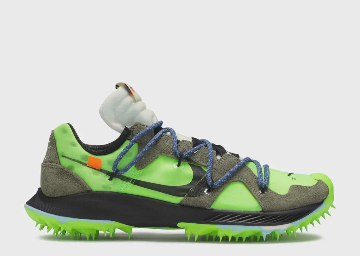 OFF WHITE X AIR ZOOM TERRA KIGER 5 &quot;ELECTRIC GREEN&quot;