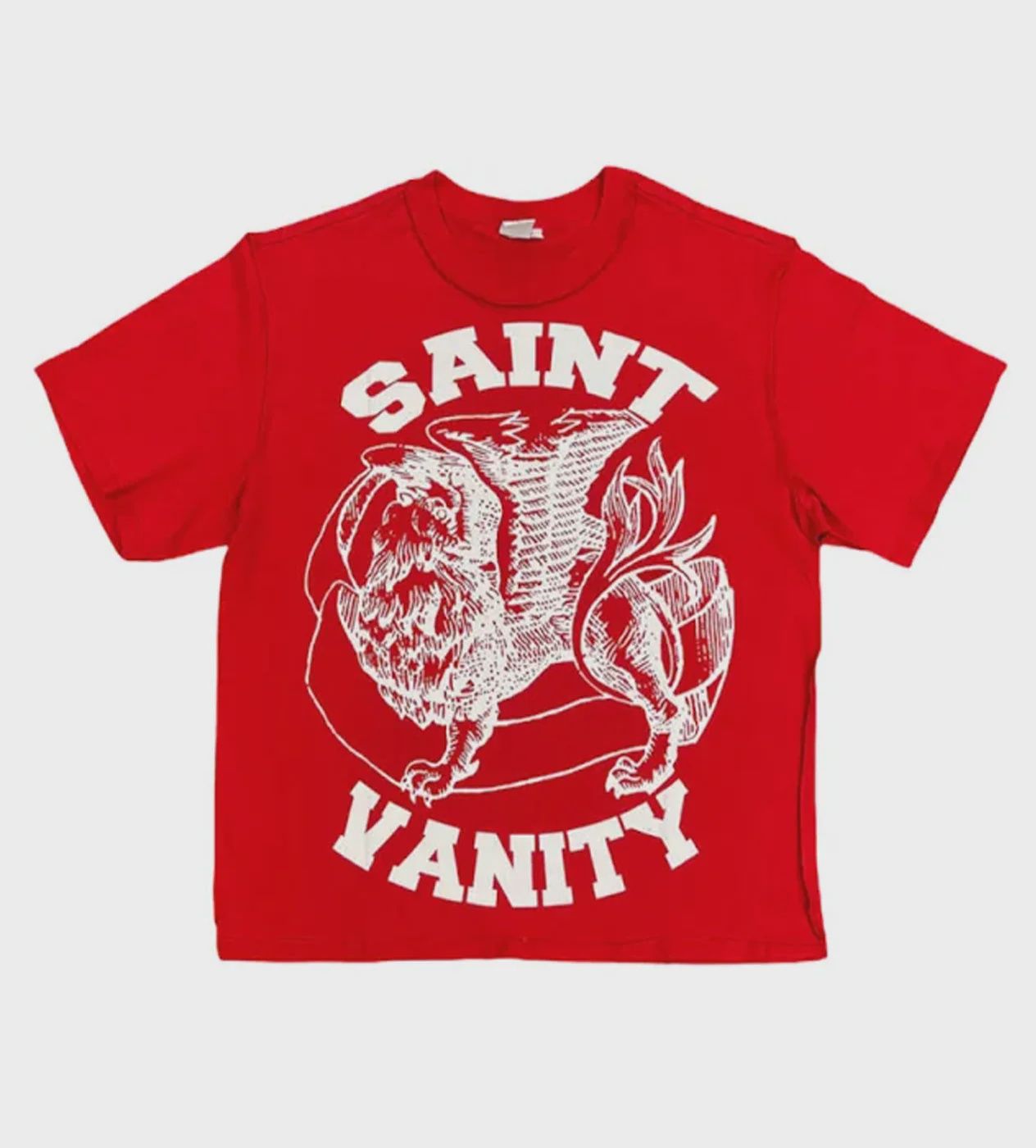 SAINT VANITY GRIFFIN TEE RED/WHITE