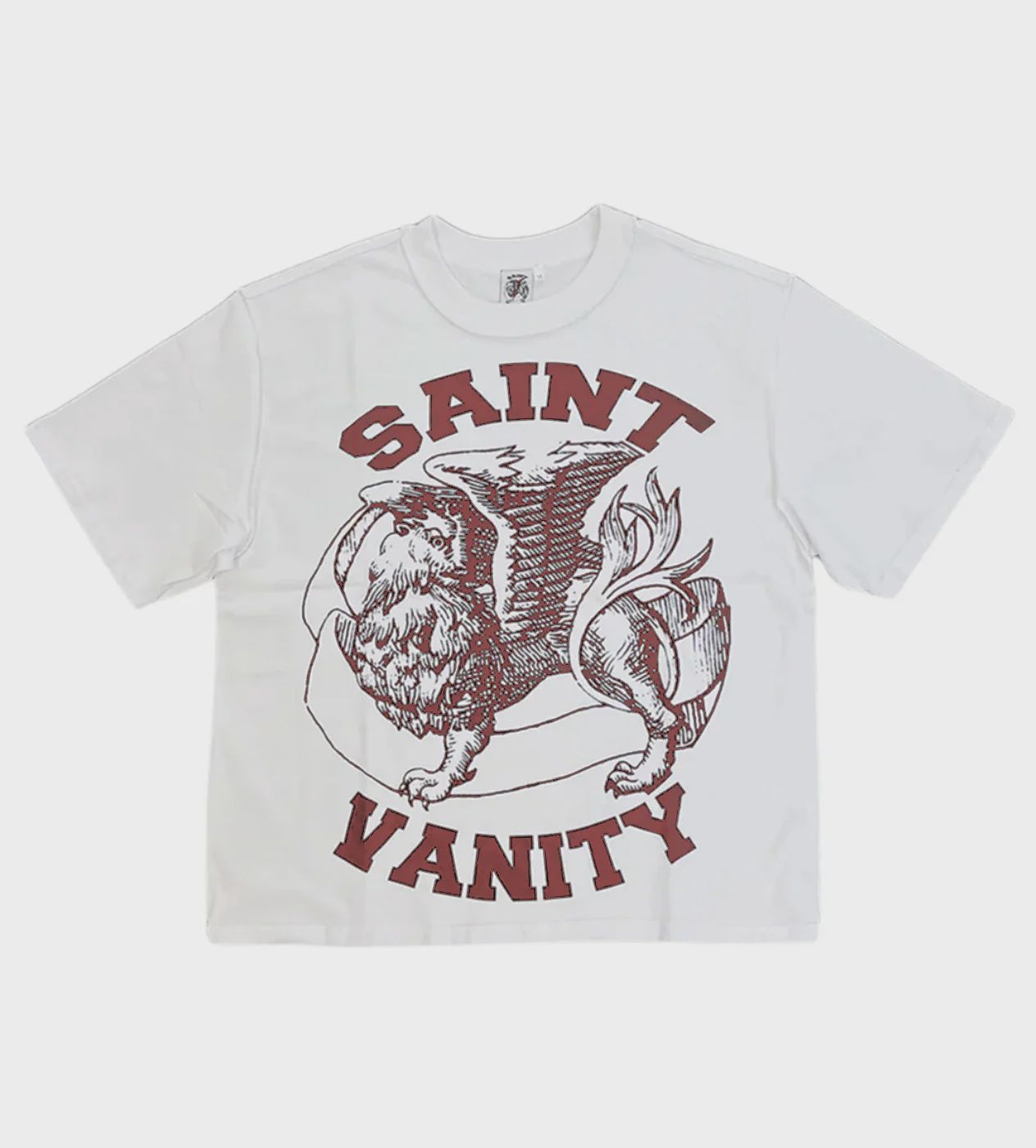 SAINT VANITY GRIFFIN TEE WHITE/RED