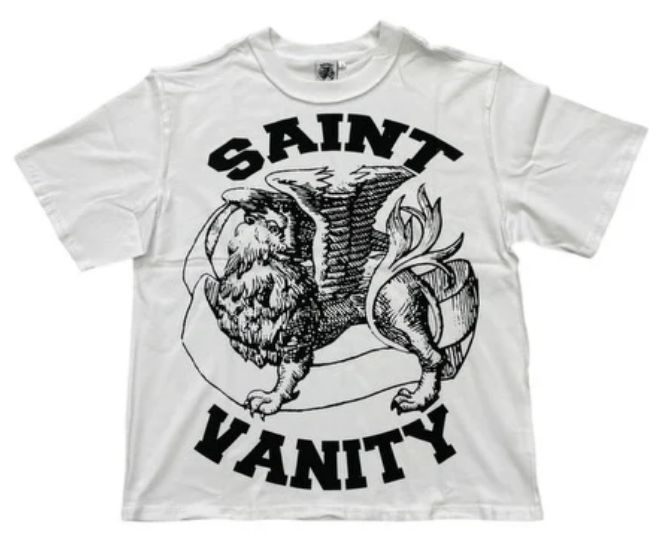 SAINT VANITY GRIFFIN TEE WHITE/BLACK