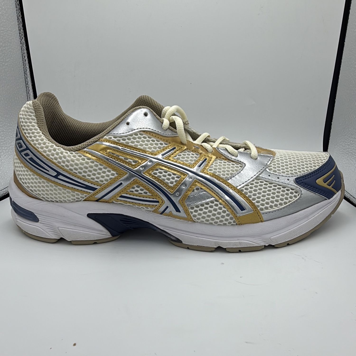 ASIC GEL 1130 &quot;CREAM PURE SILVER GOLD BLUE&quot; SZ 12