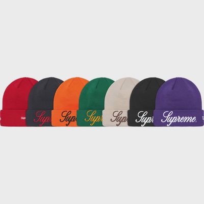 SUPREME NEW ERA SCRIPT BEANIES