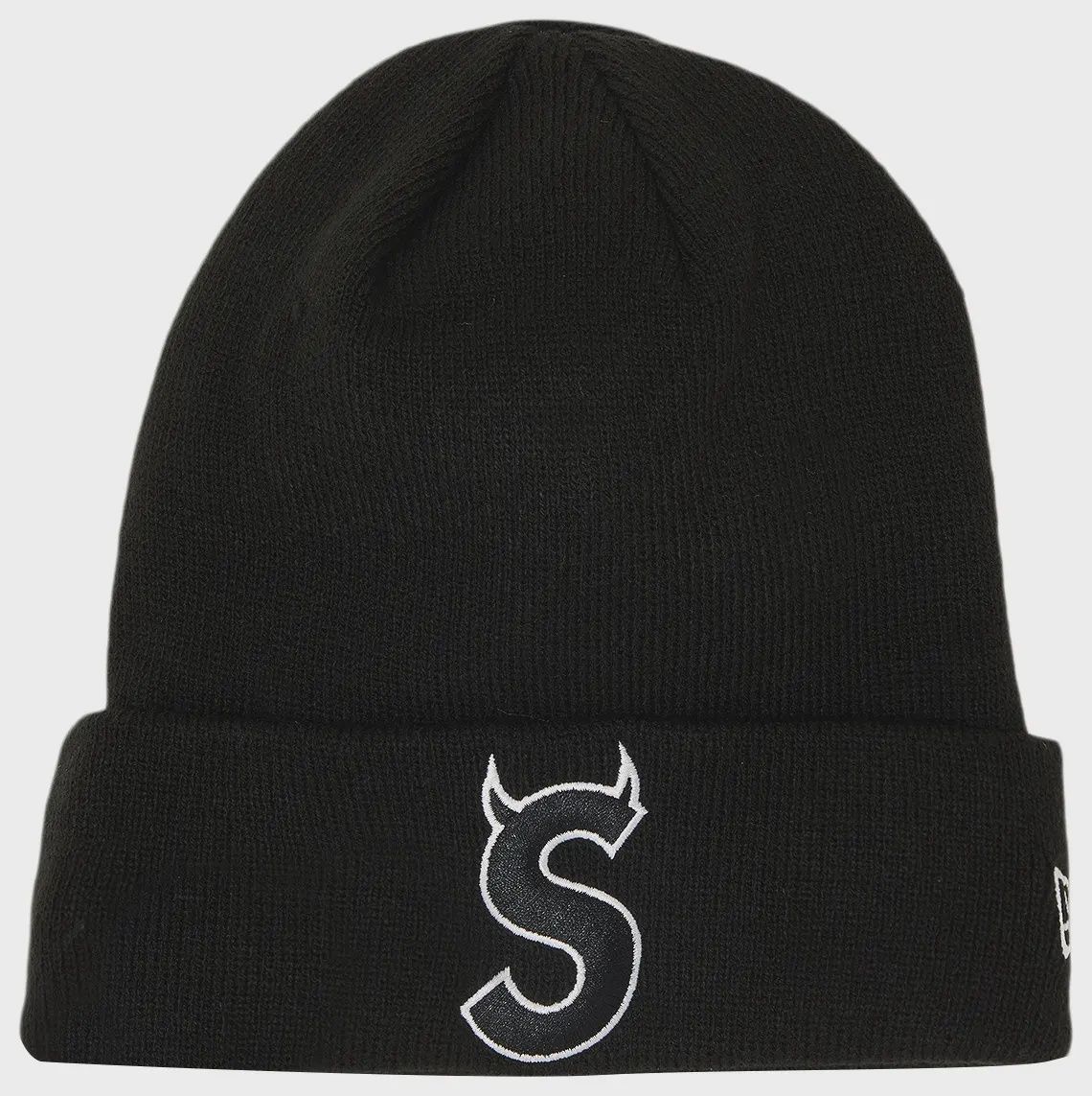 SUPREME X NEW ERA S LOGO BEANIE &quot;BLACK&quot;