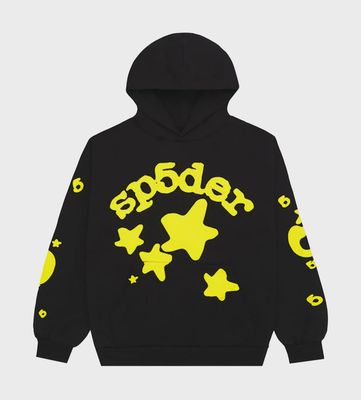 SP5DER BELUGA"BLACK/YELLOW" HOODIE