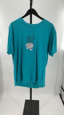 OFF WHITE TEAL T SHIRT