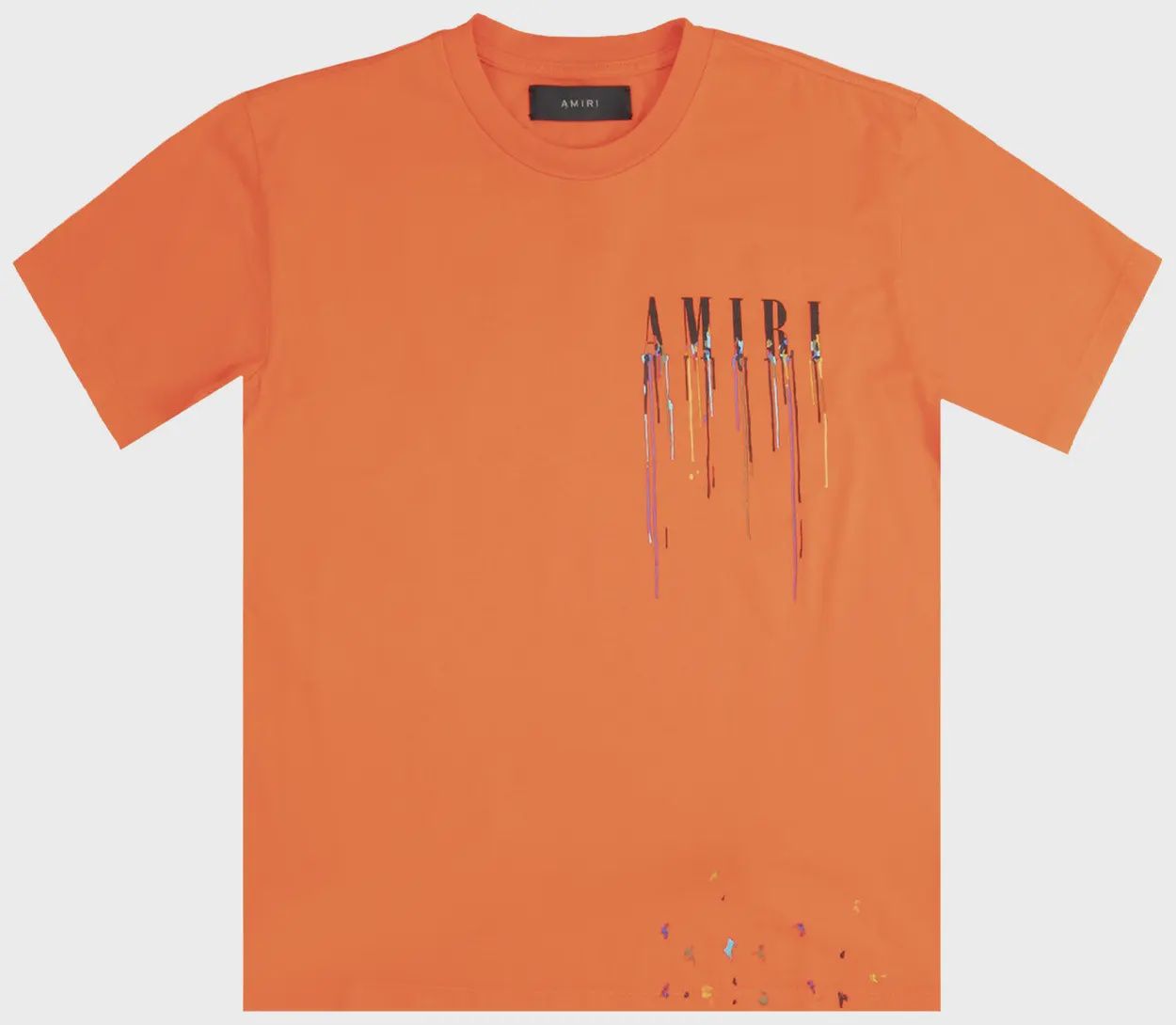 AMIRI PAINT DRIP CORE LOGO TEE &quot;ORANGE/BLACK&quot;