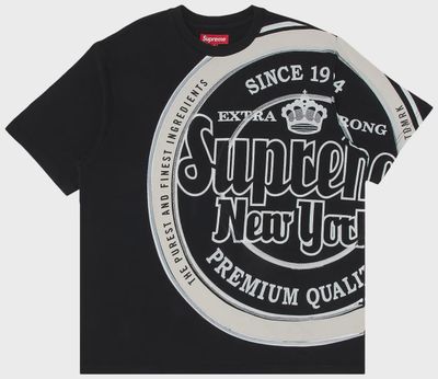 SUPREME LAGER SHORT-SLEEVE TOP "BLACK"