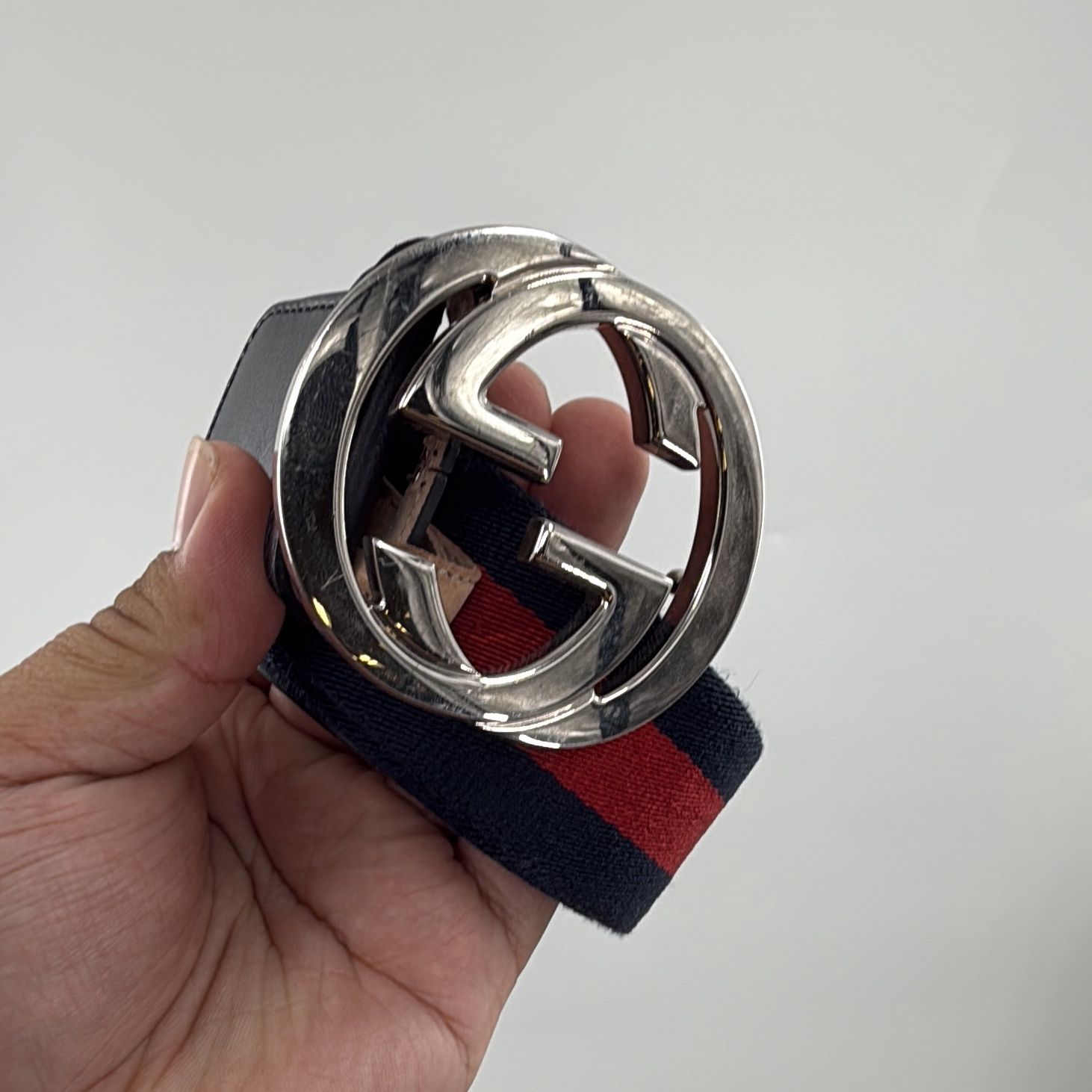 GUCCI RED/BLUE BELT