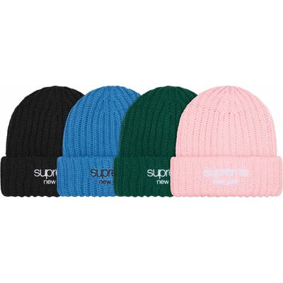 SUPREME CLASSIC LOGO CHUNKY RIBBED BEANIE