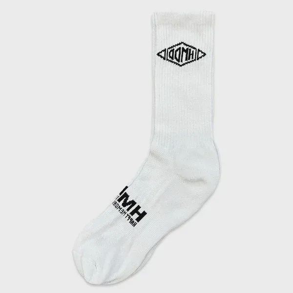 HMDD CREW SOCKS WHITE/BLACK