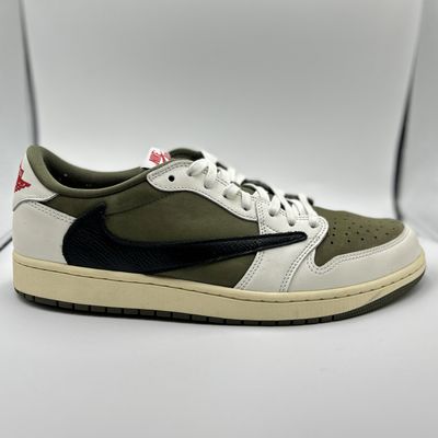 JORDAN 1 LOW X TRAVIS SCOTT "REVERSE OLIVE/ MEDIUM OLIVE" SZ 12