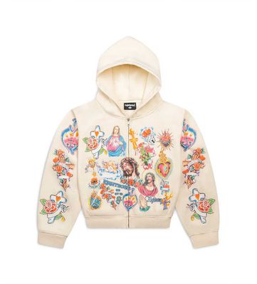 RIGHTEOUS RISEN KING ZIP UP "CREAM"