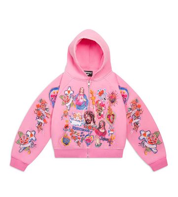 RIGHTEOUS RISEN KING ZIP UP "PINK"