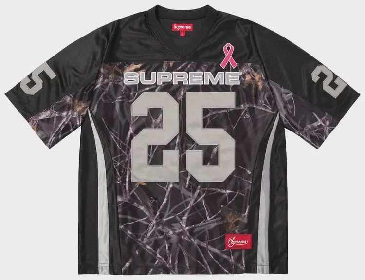 SUPREME BREAST CANCER AWARENESS FOOTBALL JERSEY "BLACK"