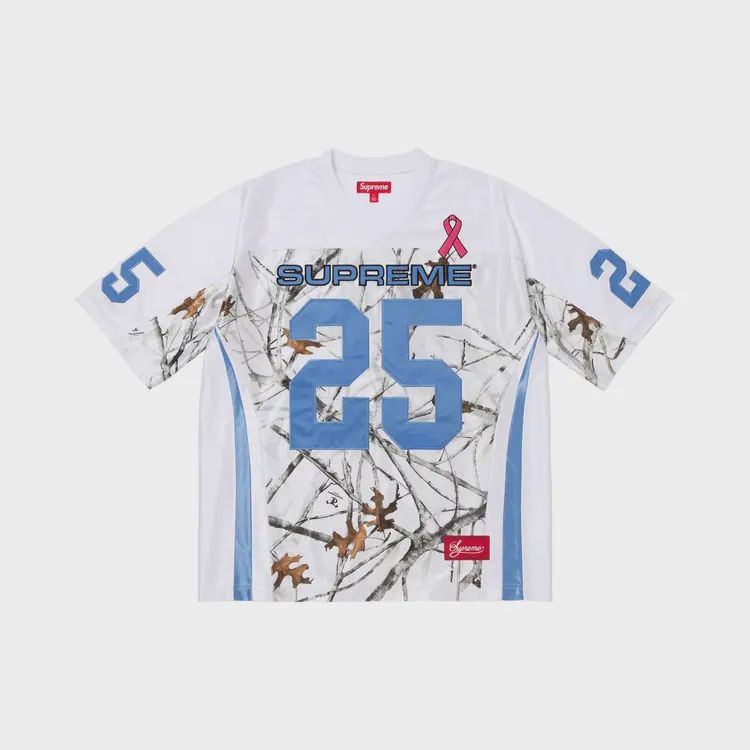 SUPREME BREAST CANCER AWARENESS FOOTBALL JERSEY "WHITE"