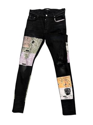 AMIRI BANDANA ART PATCH JEANS