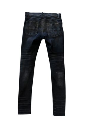 AMIRI MX1 DISTRESSED BROWN BANDANNA JEANS