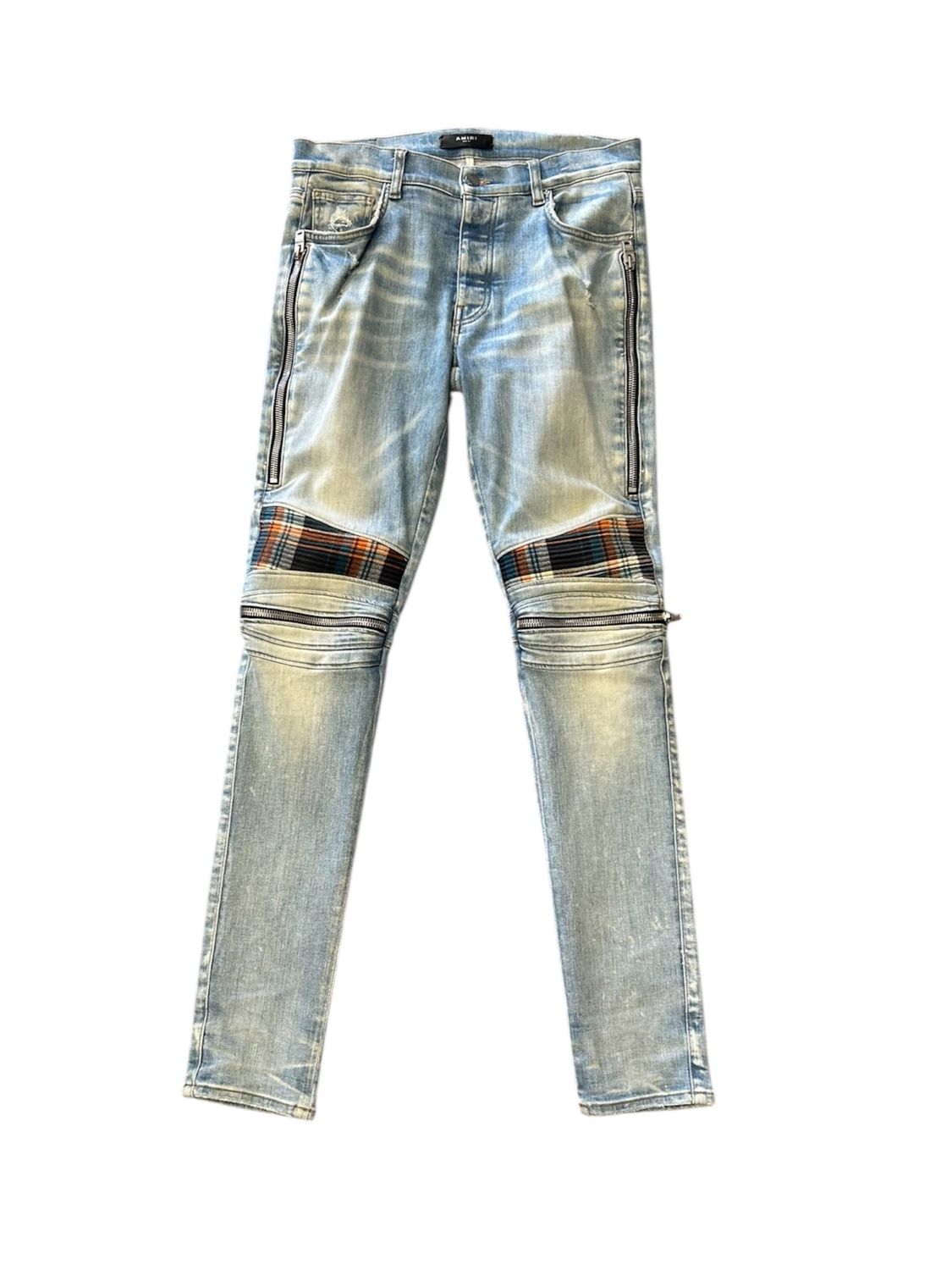 AMIRI MX2 PLAID "CLAY INDIGO/ORANGE"