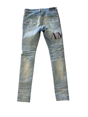 AMIRI SERIF LOGO CLAY INDIGO JEANS USED SZ 32