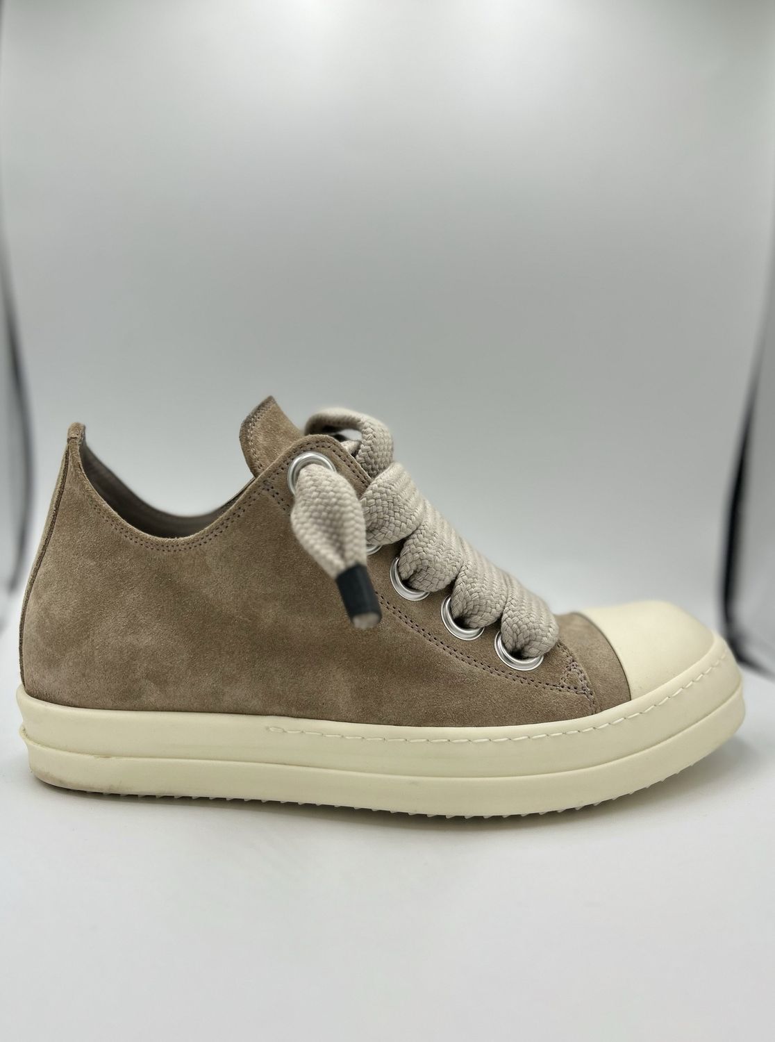 RICK OWENS HOLLYWOOD JUMBO LACED LOW “FLESH” SZ 40