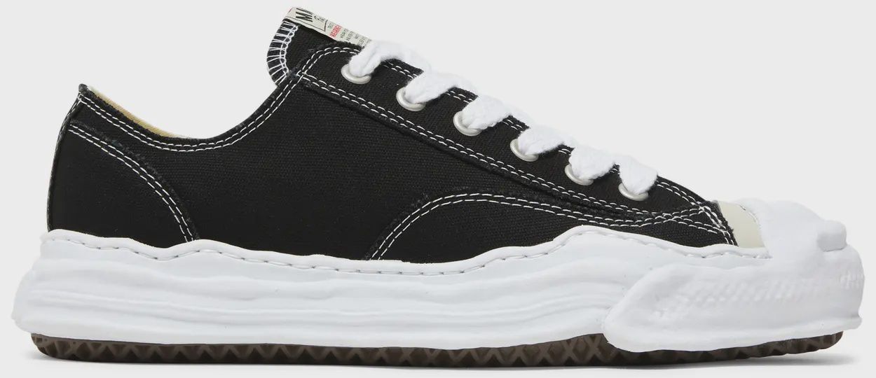 MAISON MIHARA YASUHIRO HANKS CANVAS LOW "BLACK WHITE"