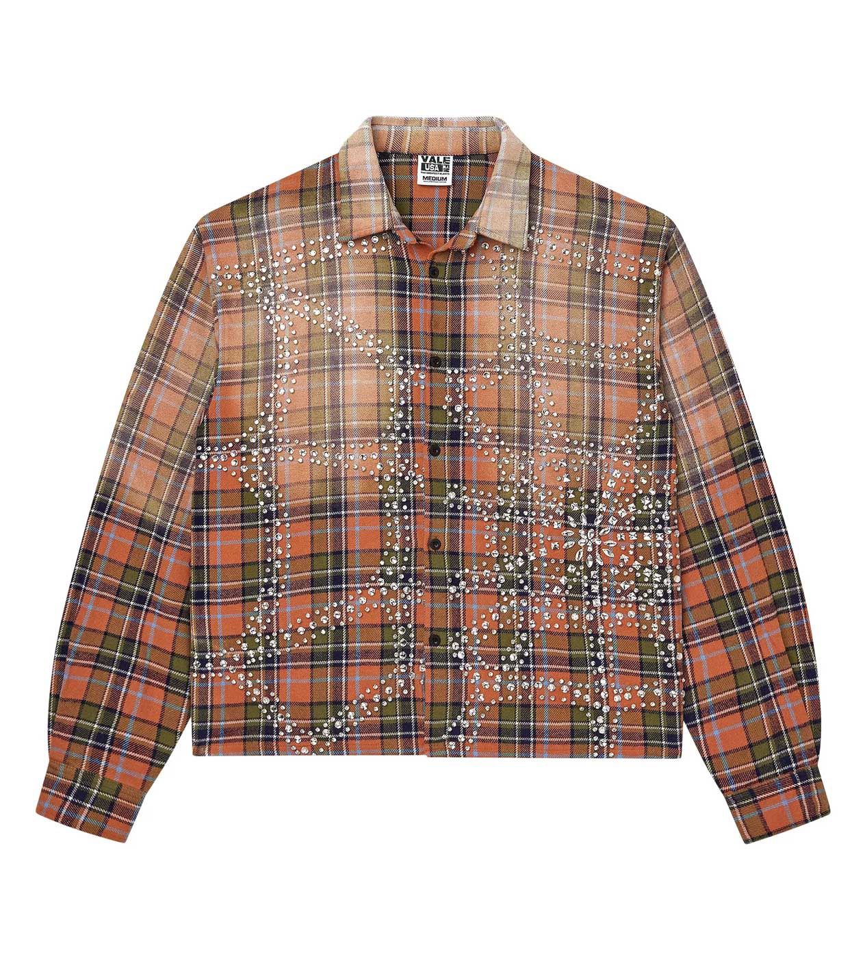 VALE FOREVER PUMPKIN PATCH WEB FLANNEL "ORANGE"