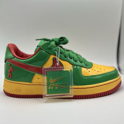 NIKE AIR FORCE 1 LOW X LIL YACHTY "CONCRETE BOYS "LUCKY GREEN"SZ 8