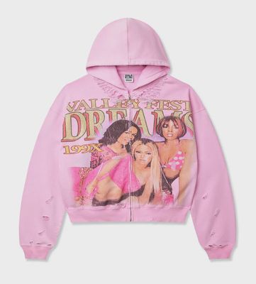 VALE FOREVER DREAMS ZIP UP HOODIE PINK