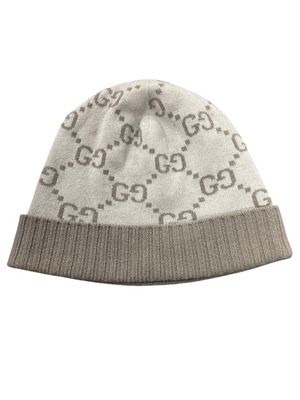 GUCCI GG CASHMERE JACQUARD BEANIE