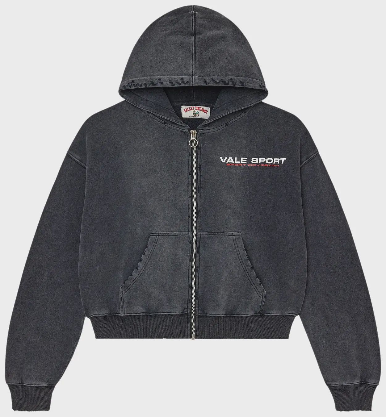 VALE FOREVER STAPLE ZIP UP "FADED BLACK"