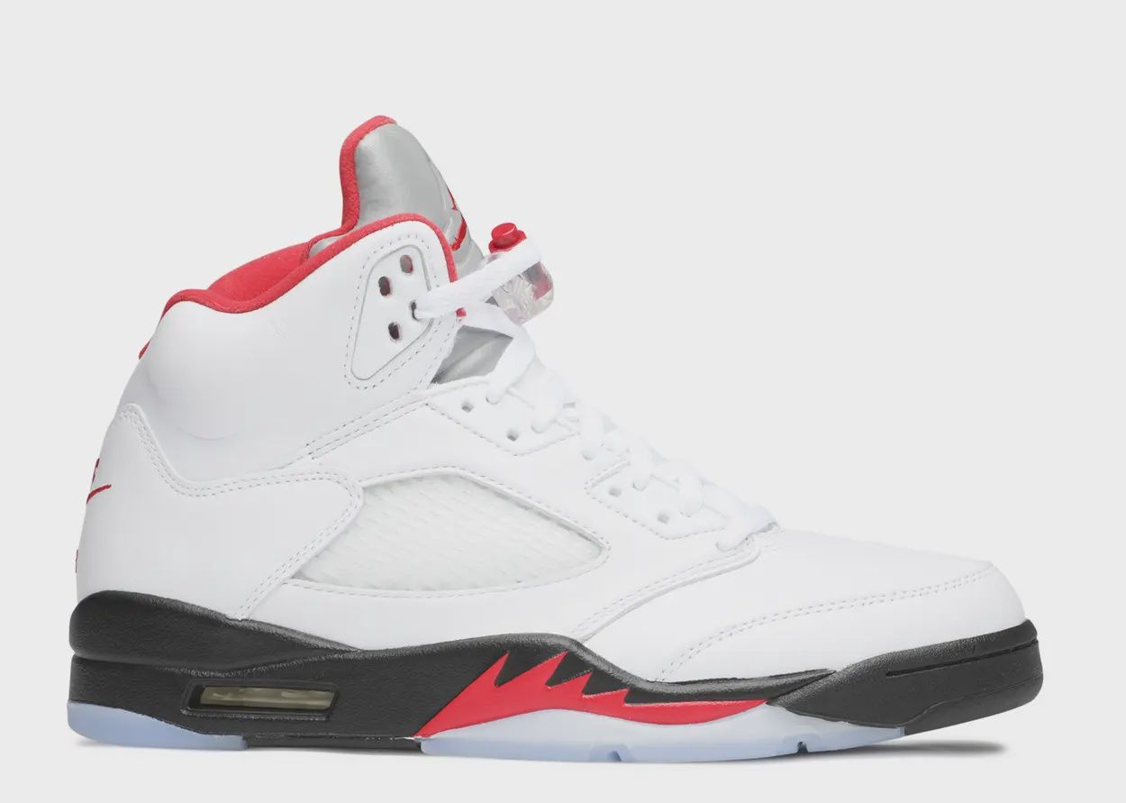 JORDAN 5 "FIRE RED SILVER TOUNGE" 2020
