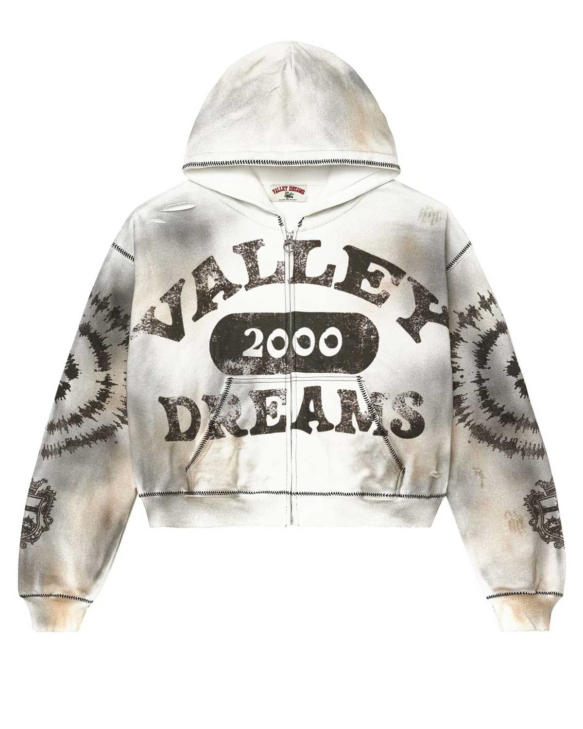 VALE FOREVER SPIRAL ZIP UP "ASH GREY"