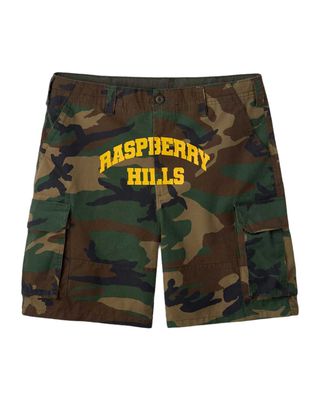 GV GALLERY CAMO CARGO SHORTS GREEN