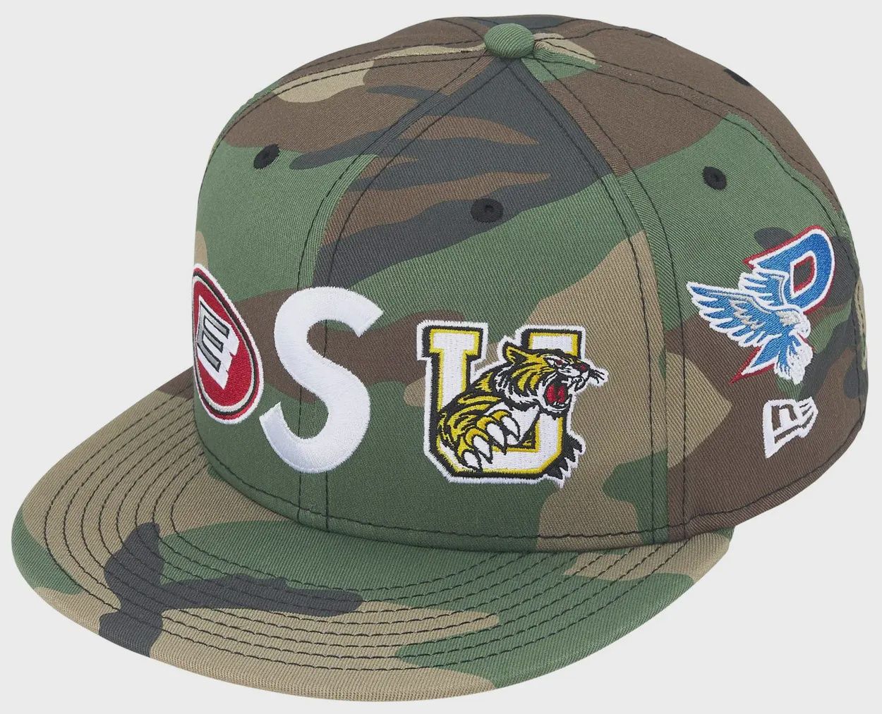 SUPREME MASCOTS S LOGO NEW ERA "WOODLAND CAMO"