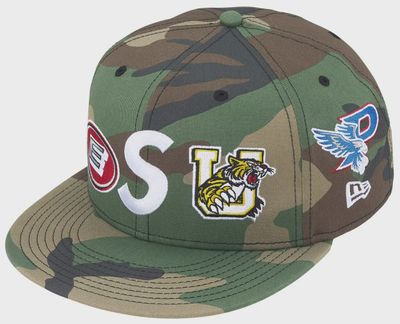 SUPREME MASCOTS S LOGO NEW ERA "WOODLAND CAMO"