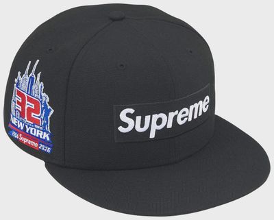SUPREME SHOP BOX LOGO X NEW ERA "BLACK NEW YORK"