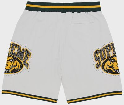 SUPREME STUDDED BASKETBALL SHORTS "WHITE"