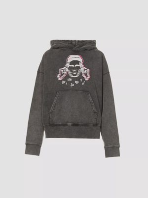 PALM ANGELS X FACTORY RECORDS FADED MUSIC GRAPHIC PRINT HOODIE