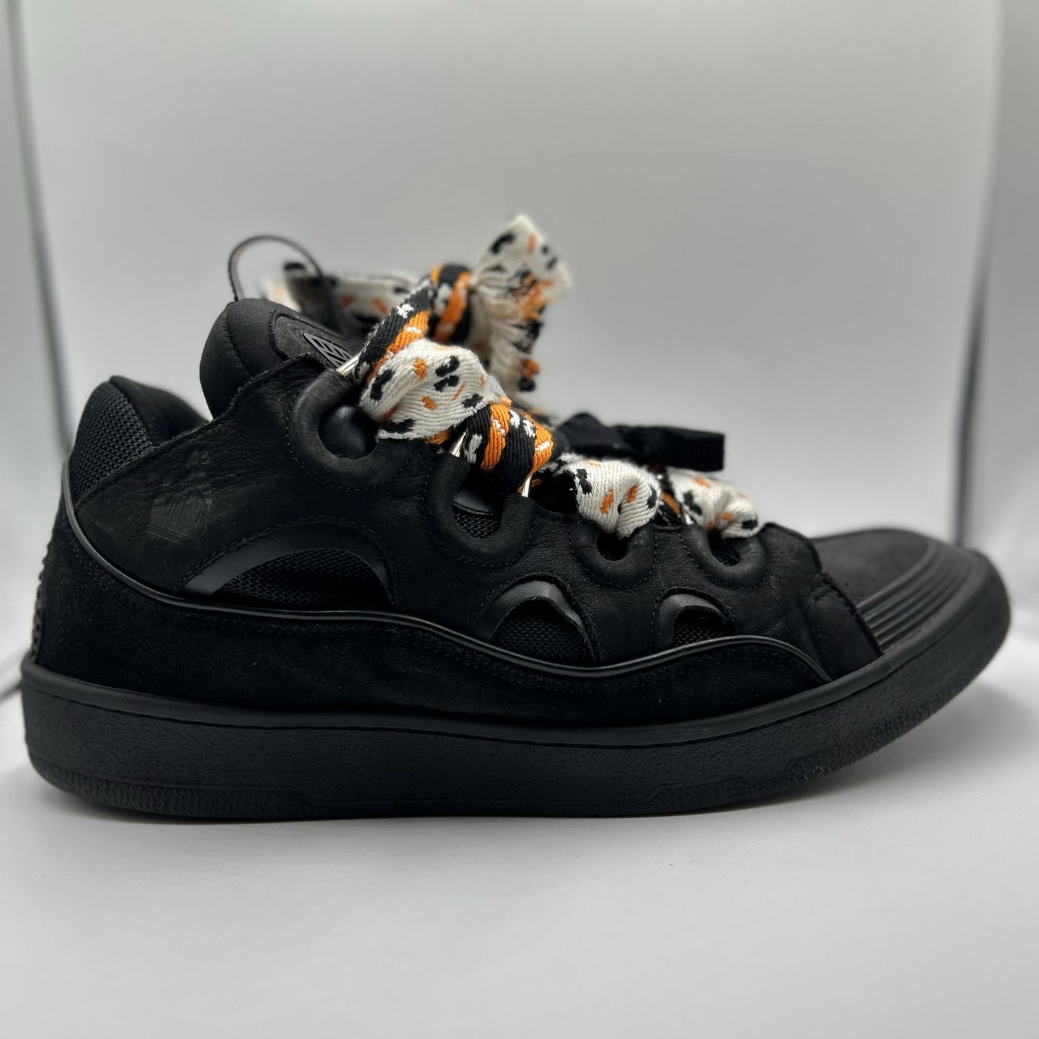 LANVINS BLACK/ ORANGE SZ 45
