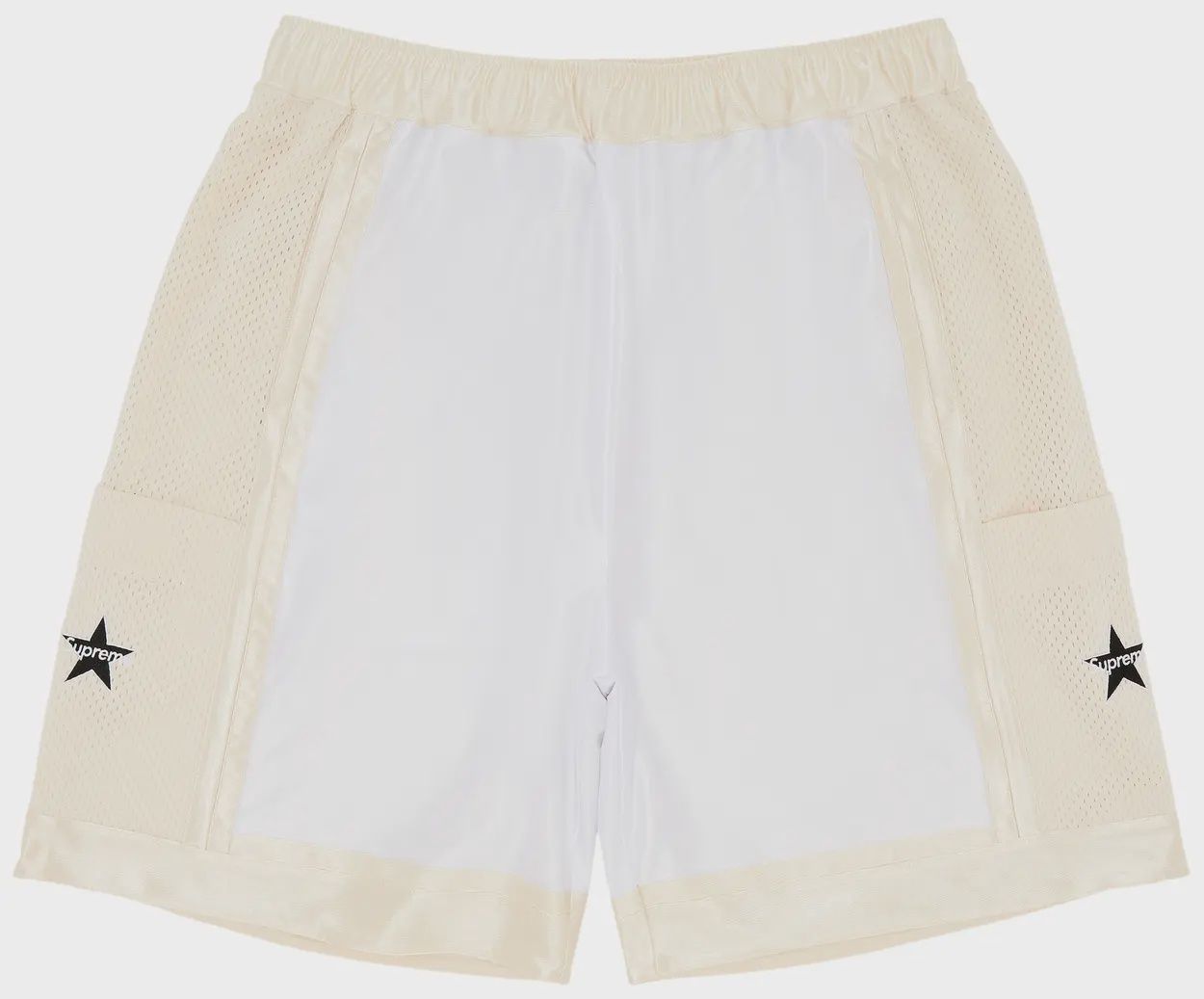 SUPREME SIDE POCKET BASKETBALL SHORT "WHITE"
