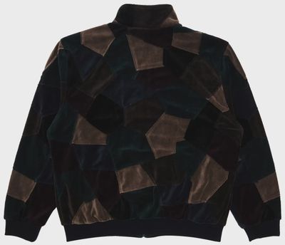 SUPREME PATCHWORK VELOUR TRACK JACKET "DARK NAVY"