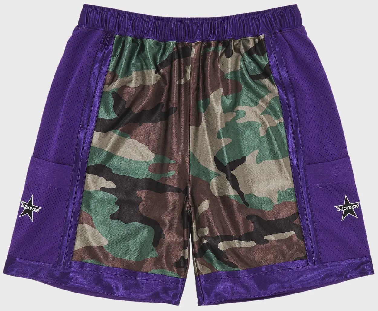 SUPREME SIDE POCKET BASKETBALL SHORT "WOODLAND CAMO"
