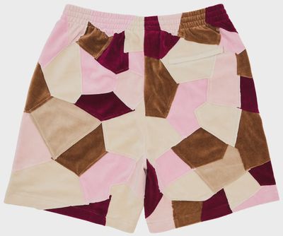SUPREME PATCHWORK VELOUR SHORT TAN"