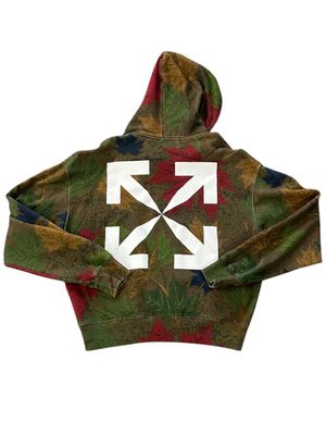 OFF WHITE LEAF PRINTED HOODIE