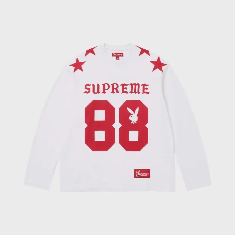 SUPREME X PLAYBOY L/S TOP "WHITE"