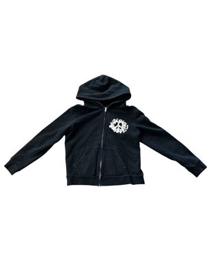 DENIM TEARS UNIVERSITY ZIP OODIE "BLACK/WHITE" (PREOWNED)